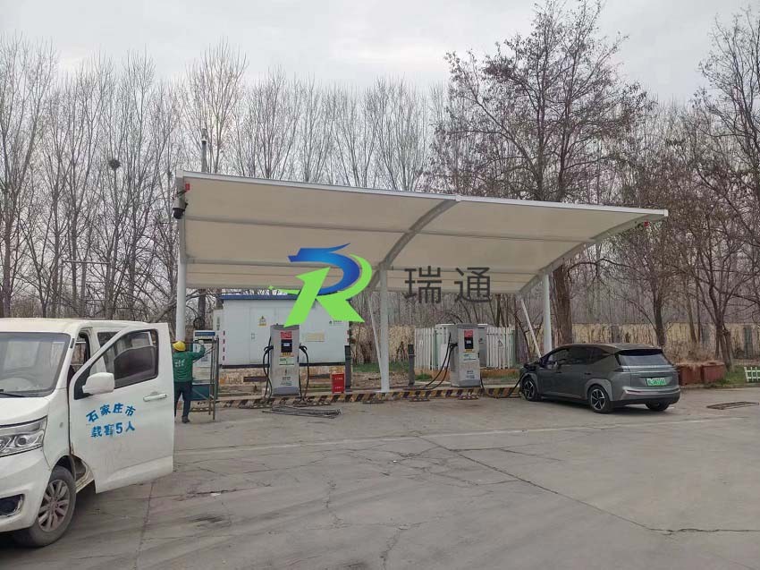 雄县服务区充电桩膜结构车棚